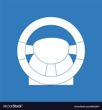 Icon steering wheel vector image