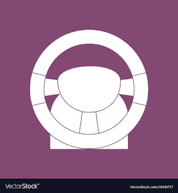Icon steering wheel vector image