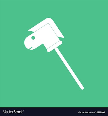 Icon stick horse toy vector image