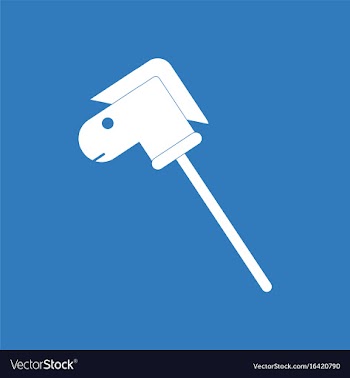 Icon stick horse toy vector image