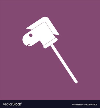 Icon stick horse toy vector image