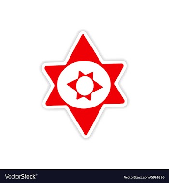 Icon sticker realistic design on paper alchemy vector image