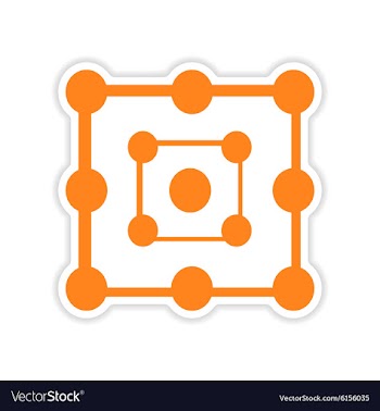 Icon sticker realistic design on paper alchemy vector image