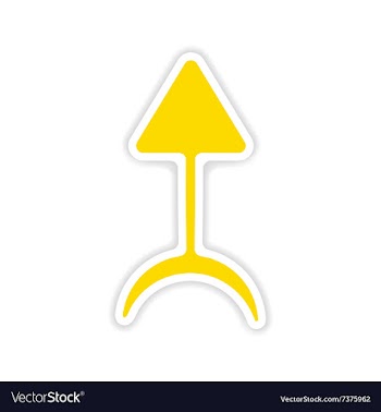 Icon sticker realistic design on paper alchemy vector image