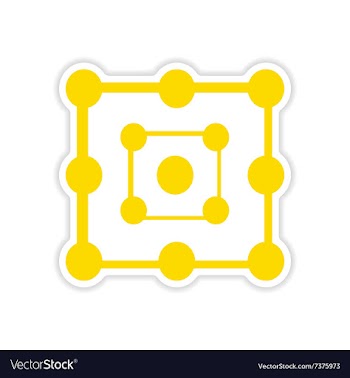 Icon sticker realistic design on paper alchemy vector image