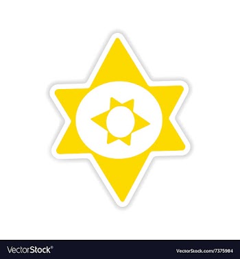Icon sticker realistic design on paper alchemy vector image