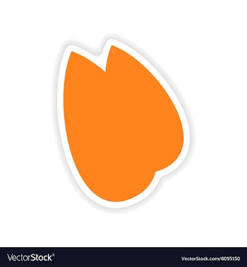 Icon sticker realistic design on paper almonds vector image