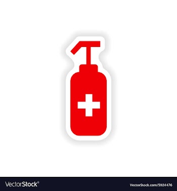 Icon sticker realistic design on paper antiseptic vector image