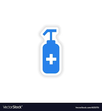 Icon sticker realistic design on paper antiseptic vector image
