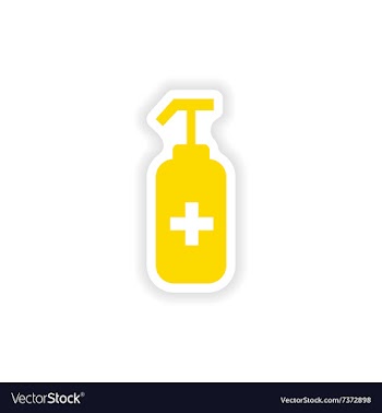 Icon sticker realistic design on paper antiseptic vector image