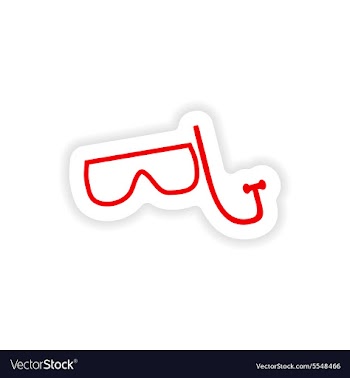 Icon sticker realistic design on paper aqualung vector image