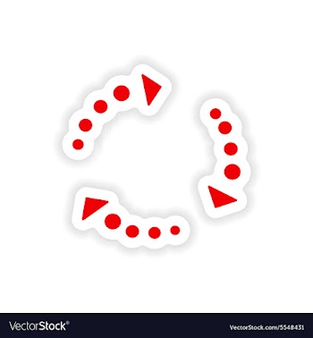 Icon sticker realistic design on paper arrows vector image