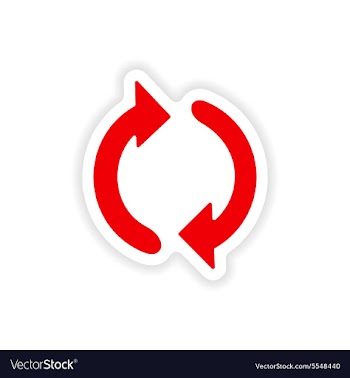 Icon sticker realistic design on paper arrows vector image