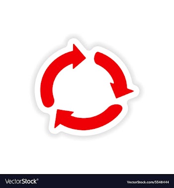 Icon sticker realistic design on paper arrows vector image