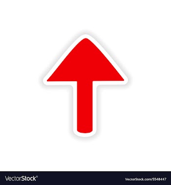 Icon sticker realistic design on paper arrows vector image