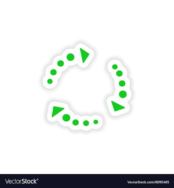 Icon sticker realistic design on paper arrows vector image
