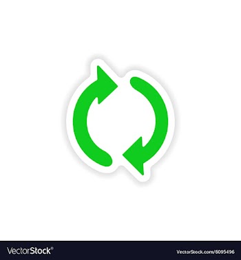 Icon sticker realistic design on paper arrows vector image