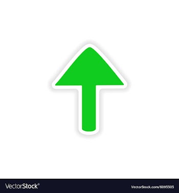 Icon sticker realistic design on paper arrows vector image