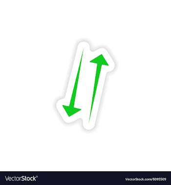 Icon sticker realistic design on paper arrows vector image