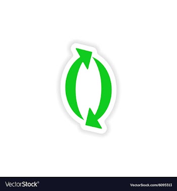 Icon sticker realistic design on paper arrows vector image