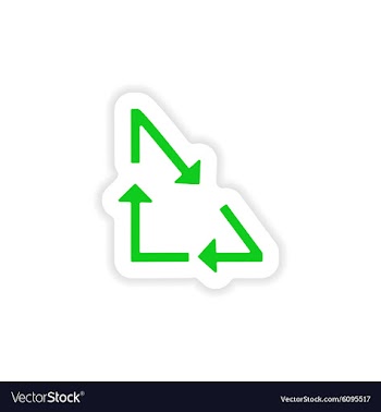 Icon sticker realistic design on paper arrows vector image