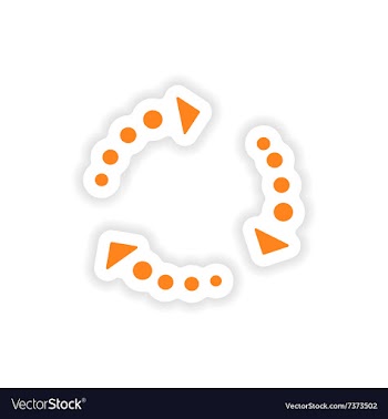 Icon sticker realistic design on paper arrows vector image