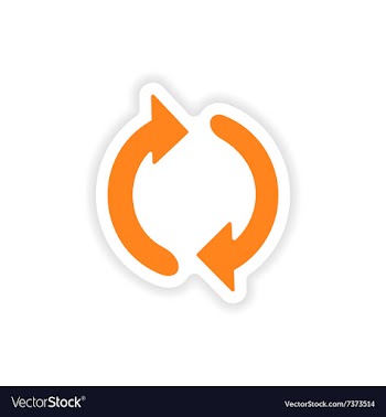 Icon sticker realistic design on paper arrows vector image
