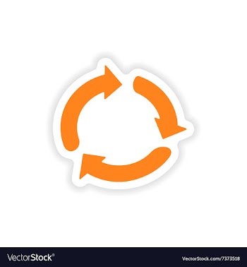 Icon sticker realistic design on paper arrows vector image