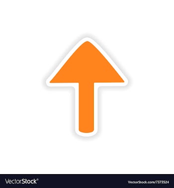 Icon sticker realistic design on paper arrows vector image