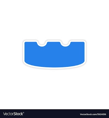 Icon sticker realistic design on paper ashtray vector image