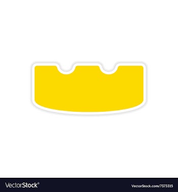 Icon sticker realistic design on paper ashtray vector image