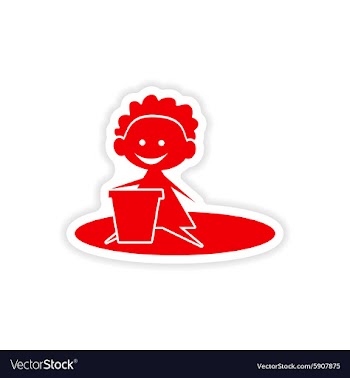 Icon sticker realistic design on paper baby sand vector image