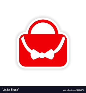 Icon sticker realistic design on paper bag vector image
