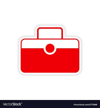 Icon sticker realistic design on paper baggage vector image