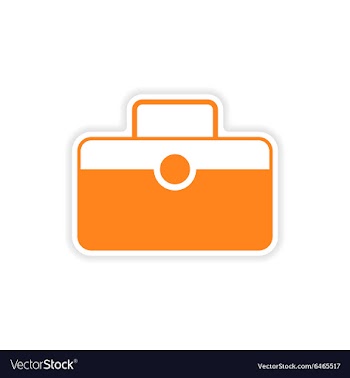 Icon sticker realistic design on paper baggage vector image