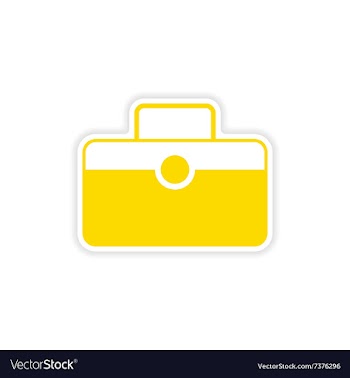 Icon sticker realistic design on paper baggage vector image