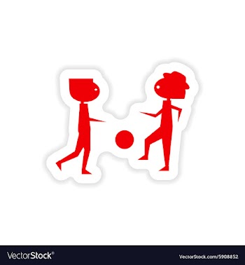 Icon sticker realistic design on paper ball boys vector image