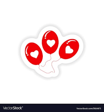 Icon sticker realistic design on paper balloon vector image