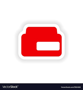 Icon sticker realistic design on paper Bank cream vector image