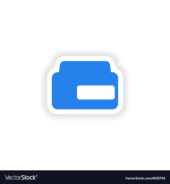 Icon sticker realistic design on paper Bank cream vector image