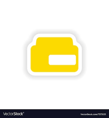 Icon sticker realistic design on paper Bank cream vector image