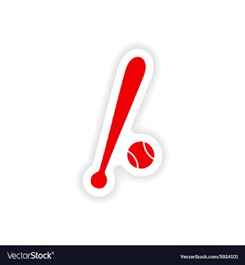 Icon sticker realistic design on paper baseball vector image