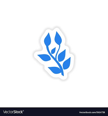 Icon sticker realistic design on paper basil vector image