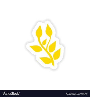 Icon sticker realistic design on paper basil vector image
