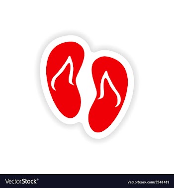 Icon sticker realistic design on paper beach vector image