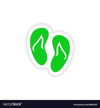 Icon sticker realistic design on paper beach vector image
