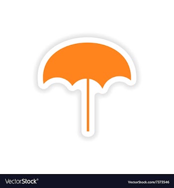 Icon sticker realistic design on paper beach vector image