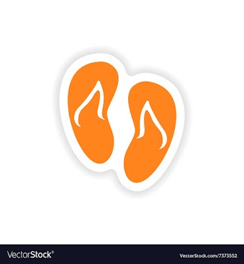 Icon sticker realistic design on paper beach vector image