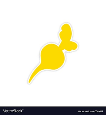 Icon sticker realistic design on paper beet vector image