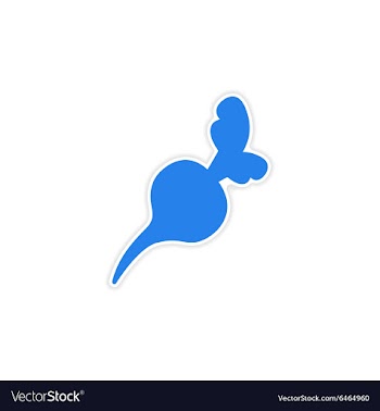 Icon sticker realistic design on paper beet vector image